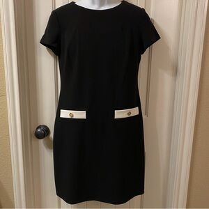 Tommy Hilfiger black  Scuba Crepe Two Pocket A-Line Dress